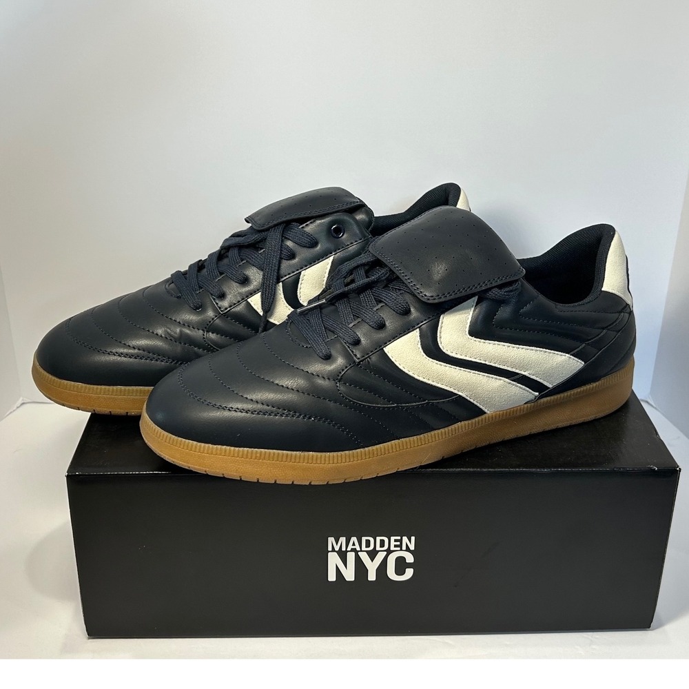 Madden NYC M-Muirr Sport Casual Navy White Gum Sole Sneakers Mens 11 New
